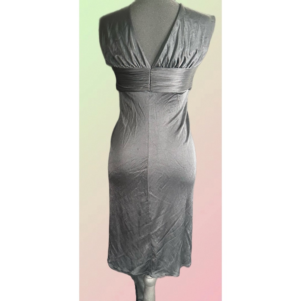 Vintage Arden B Black Pleated Sweetheart Empire Waist Cocktail Dress Size S - Picture 2 of 4